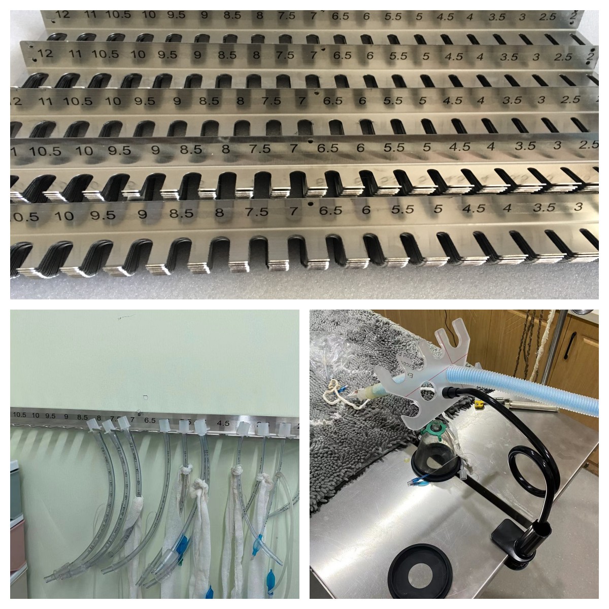 Vet Tech Accessories - Pet intubation bracket respiratory circuit tube