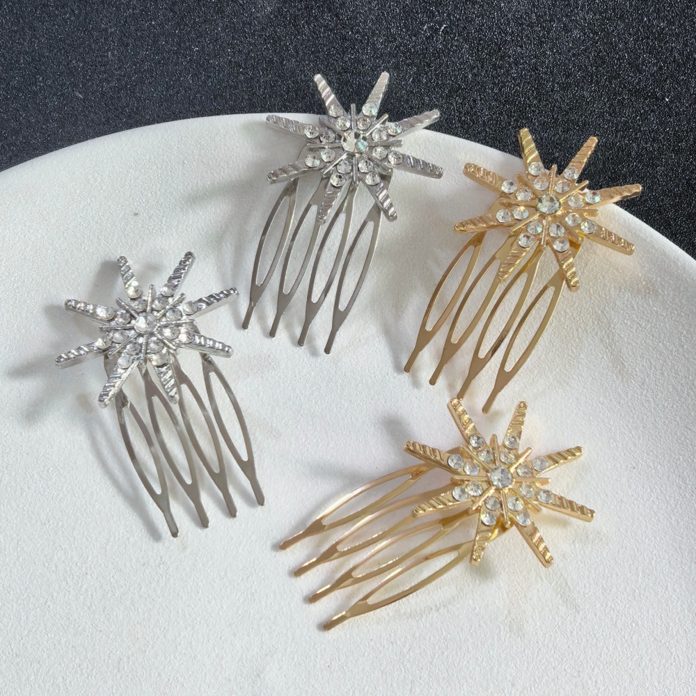 Tech Accessories For Women - Luxury Starburst Crystal Hairpins for Bridal