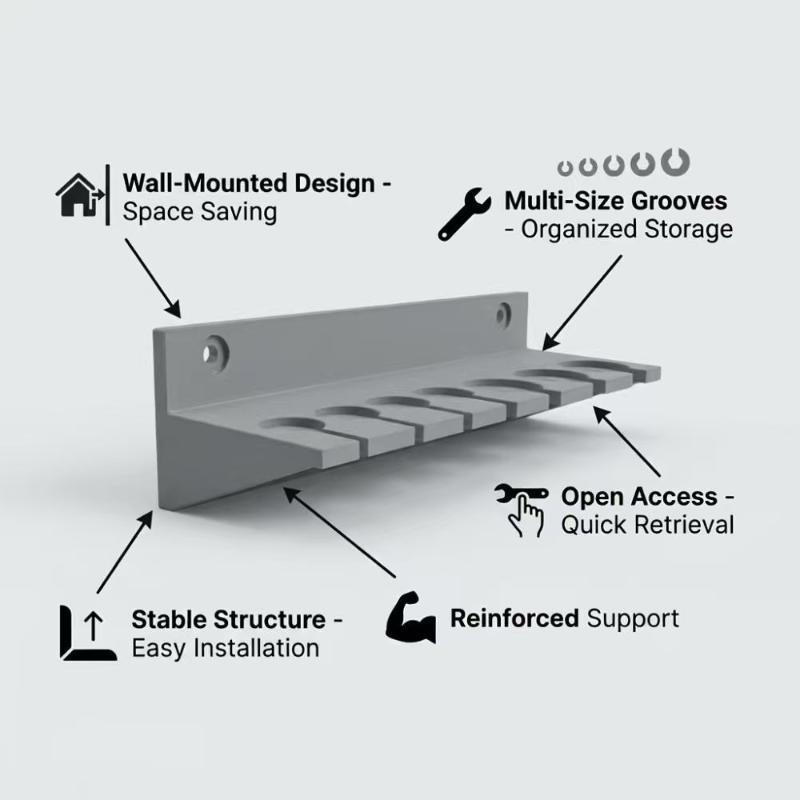 T Handle Tool Rack Wall Storag - Tech Accessories Holder 评论和价格