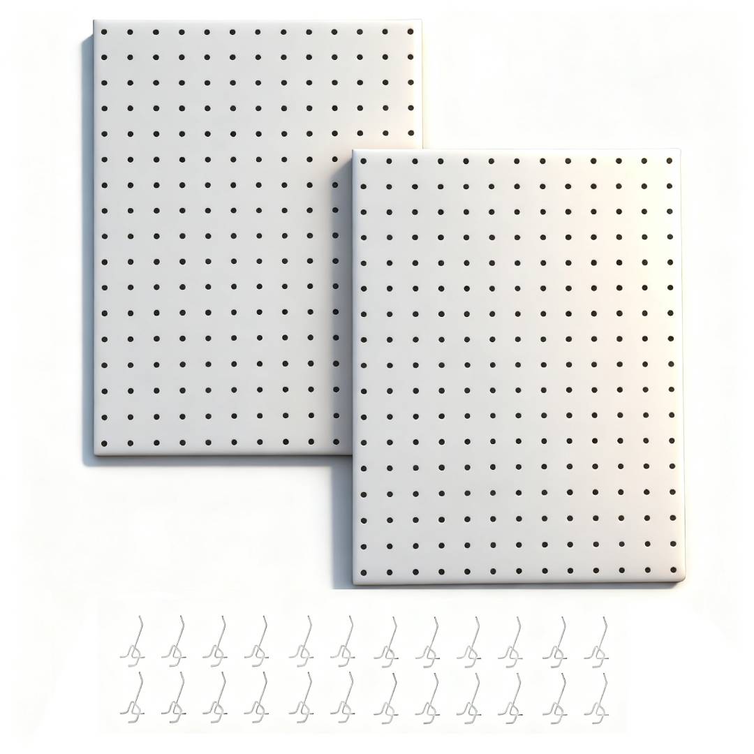 Metal Pegboard, 2 Panels + 24  - Tech Accessories Holder 评论和价格