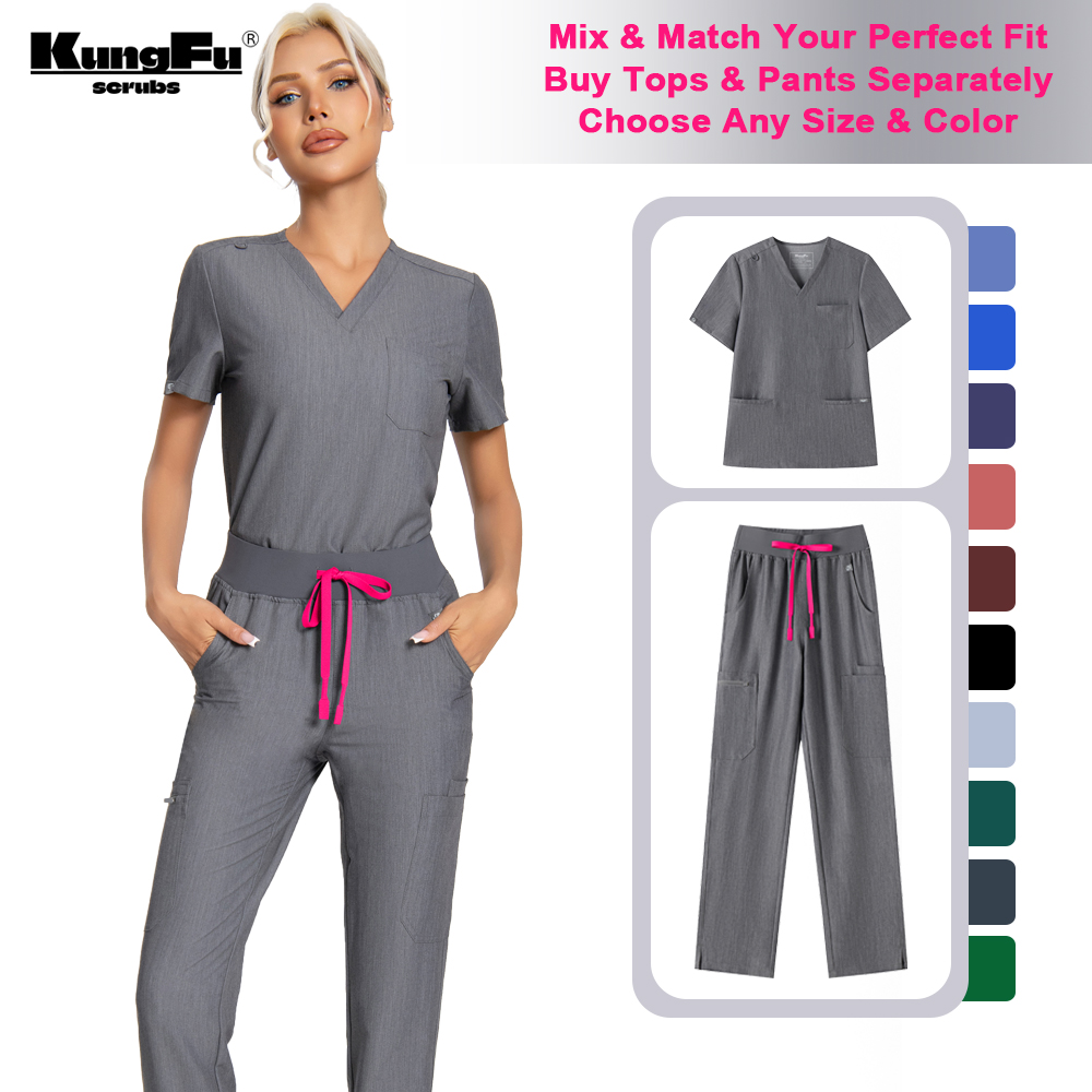 KUNGFU SCRUBS Women Nurse Scru - Vet Tech Accessories 评论和价格