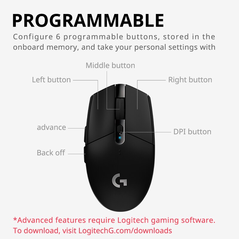 Logitech G304/G305 Lightspeed  - Logitech Mouse G203 评论和价格