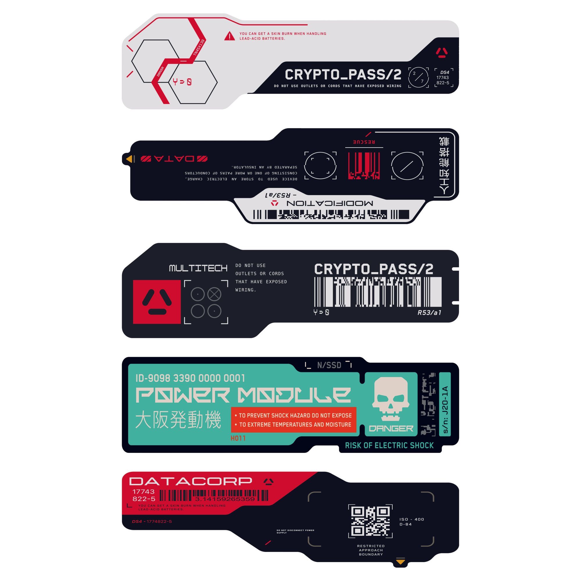 Cyberpunk Tech QR Code Vinyl S - Tech Accessories For Laptop 评论和价格