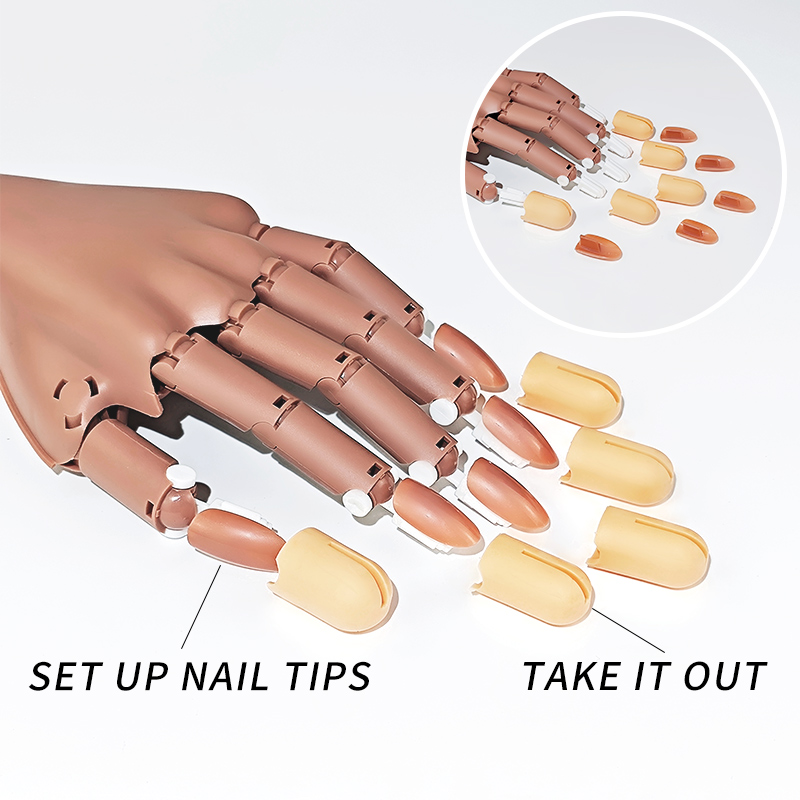 Nail Fake Practice Hand Movabl - Tech Accessories Holder 评论和价格