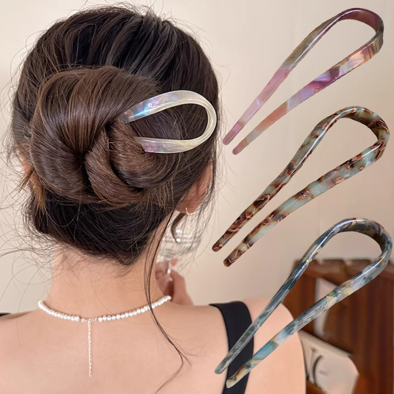 U-Shaped Hair Sticks Acetate A - Tech Accessories For Women 评论和价格