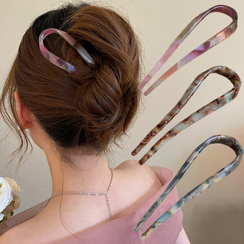 U-Shaped Hair Sticks Acetate A - Tech Accessories For Women 评论和价格